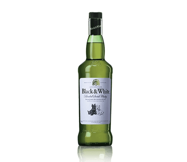 Black & White Blended Scotch Whisky bottle